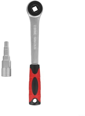 Juego de llaves de radiador con mango de trinquete ajustable, llave escalonada de acero al carbono de 10-21 mm para llave de válvula de calefacción central, conector de tanque y herramienta de