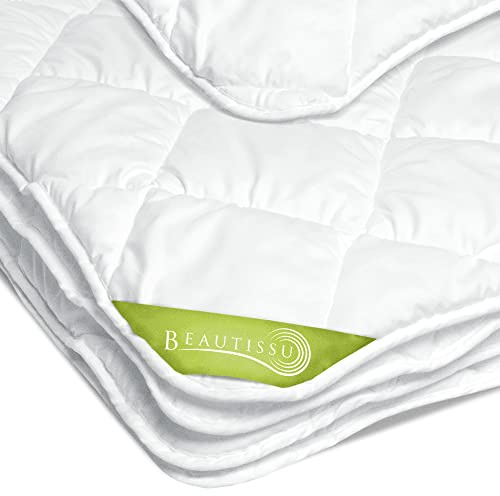 Beautissu Allergiker Bettdecke Ganzjahresdecke Übergangsdecke Steppdecke | 155x220cm warm atmungsaktiv Mikrofaserdecke Duvet Blanket Mono Ganzjahresbettdecke Schlafdecke kuscheldecke BeauNuit MD