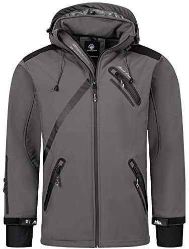 Rock Creek Softshelljacke Herren Outdoor Regenjacke H-127 | Wasserabweisende Übergangsbekleidung, funktionale Wanderjacke für Männer, Camping, Freizeit und wechselhaftes Wetter