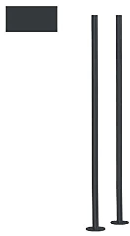 Heibi Briefkastenständer 130 cm aus Stahl grau RAL 7016 zum Andübeln