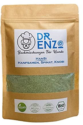 Dr. Enzo Bio Backmischung für Hundekekse - Hansi - Spinat, Knobi - 200g - nur 4ct pro Keks - Hundekekse zum selber backen - Hundekeksbackmischung - CLEAN Food, Menge:10 Stück
