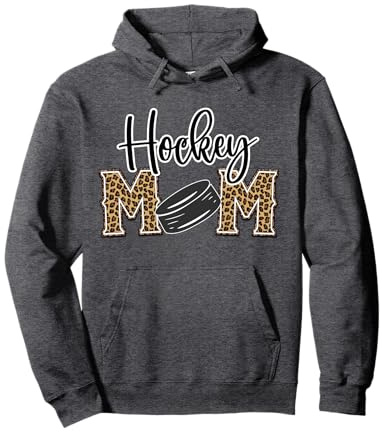 Hockey Mom Leopard Print Gepard Eishockey Stolze Mama Pullover Hoodie