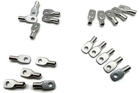 eXODA Kabelschuh 4mm2 M4 20x für Batteriekabel geeignet für Kabelquerschnitt 4mm² für Kupferkabelgeflecht bis 2,3mm unverpresst ideal zum Anschluss und zur Sicherung