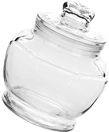 BESPORTBLE Glas Gärtopf Vorratsdosen Gurkentopf mit Deckel Wasserrinne Rumtopf Sauerkrauttopf Gurken Einlegetopf Schmalztopf Gurkenglas Vorratsgläser Mehrzwecktopf Aufbewahrungsbehälter 16. 5cm
