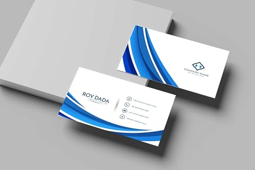 Visitenkarte personalisierte Farben und Designs zur Auswahl | 8 x 5 cm | Farbdruck vorne und hinten auf Karton 300 g (Modell 4)