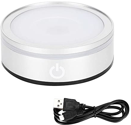 Hsthe Sea Crystal Ball Stand 8 CM Multicolor LED Light Base Crystal Display Shelf for 3d Crystal Ball Craftsmanship Display