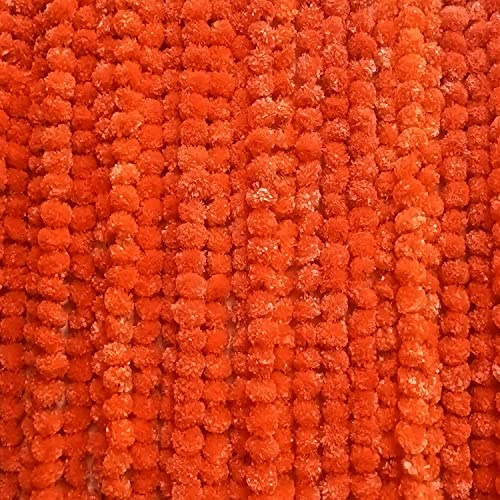 Arise Export - Guirnalda de 10 piezas de 5 pies, decoración de manto de fiesta de boda india/americana, guirnaldas de imitación, decoración Diwali, flores de arbusto de primavera (naranja oscuro)
