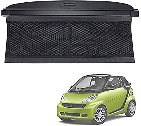 Laderaumabdeckung für Smart 451 Fortwo 2007-2014,Einziehbare Kofferraumabdeckung Kofferraum Schutz Abdeckung Schatten Abschirmung Organizer Zubehör