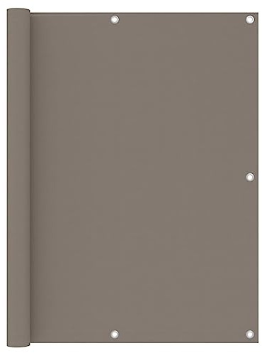 HIGSOSE Brise-Vue pour Balcon Taupe 120x400 cm en Tissu Oxford Écran de Jardin Imperméable et Résistant au Vent Couverture de Confidentialité Paravent Extérieur Auvent Terrasse Piscine