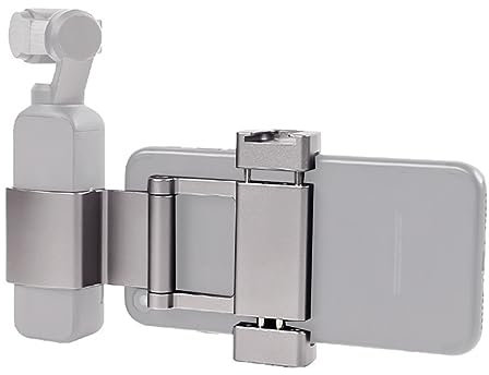 NovelGoal Folded Phone Holder Clamp 1/4 Thread Cold Shoe Mount Compatible with DJI Osmo Pocket Pocket2 Handheld Gimbal Microphone Fill Light Bracket