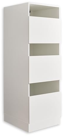 LAUNDREEZY Wäscheschrank für Schmutzwäsche, Weiß - Wäschesammler Schrank mit 3 Fächern für die Waschküche - 50 x 162 x 67,5 cm (B/H/T)