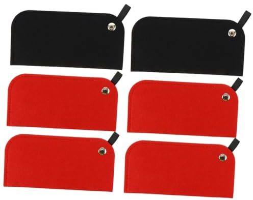 PACKOVE 2 Sets Und Mittelgroße Brillenhalter Aufbewahrungsetui Modische Sonnenbrillentasche Aus Filzmaterial Für Reisen Und Den Täglichen Gebrauch 3 Stück X 2