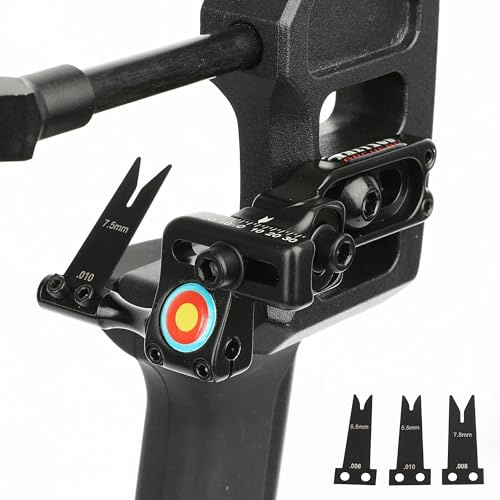 SHARROW Bogenschießen Pfeilauflage für Compoundbogen Einstellbar Aluminium Compound Bogen Pfeilauflage mit 3 austauschbaren Stahlplatten Bogensport Zubehör