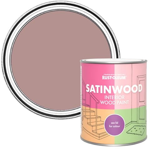 Rust-Oleum Pink Satinwood Interior Wood Paint - Heartfelt 750ml