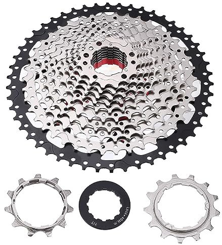 HERCHR Flywheel, 9/10/11/12 Speed 32/36/42/46T Bike Freewheel Molybdenum Steel Cassette Sprocket Freewheel Bicycle Adapter Equipment for Mountain Road Bike(12S 11-50T)