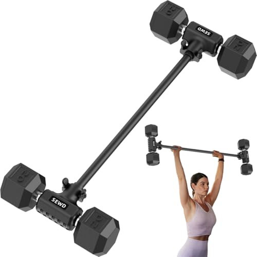 Kurzhantel-Konverter von SEWD – Verwandeln Sie Hanteln in Langhantel-Set – verstellbare Gewichte und bis zu 100 kg Kapazität Langhantel für Heim-Fitnessstudio, Ganzkörpertraining