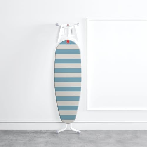 Rayen | Funda Tabla de Planchar Universal | Funda de Planchar Ajuste EasyClip | 4 Capas: 100% Algodón con Titanio | Acolchado con Espuma | Antigoteo | Medida Tabla: 126 x 40 cm | Estampado Azul