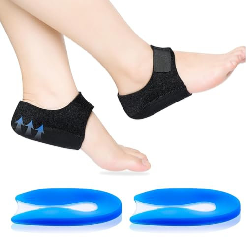 ZEPIQOR 2 Par taloneras para espolon, taloneras silicona, plantillas del talón, almohadillas para talón, taloneras silicona fascitis plantar, protector talon zapato(L)