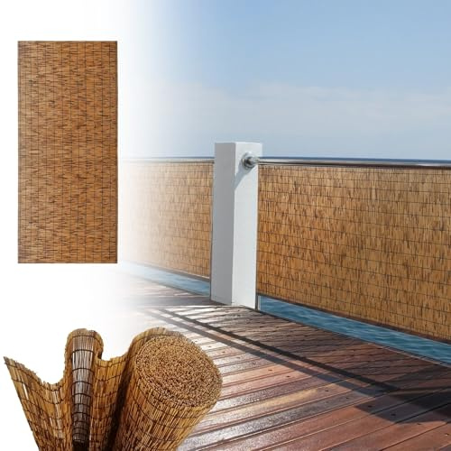 BZCKBZ Clôture en Bambou 50 × 1000 Cm 80 × 300 Cm 130 × 100 Cm Clôture en Roseau Clôture De Jardin D'intimité pour Extérieur, Galerie, Restaurant, Hôtel, Patio(80x1000cm(2.6x32.8FT))
