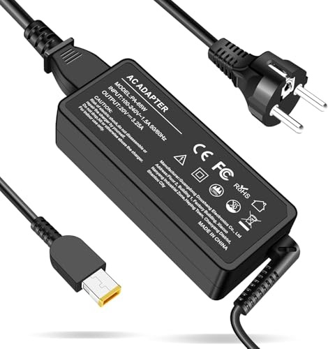 65W Cargador para Lenovo Thinkpad T470 T470S T460 T460S T450 T440 T560 E540 E560 E570 L440 L450 IdeaPad Yoga 11S X240 X250 ADLX65NLC3A ADLX65NLC2A Adaptador de Alimentación