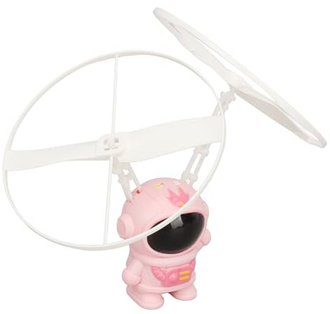 XUXHOU Flying Space Man Toy, Dual Blade Wiederaufladbare Außeninduktions -Fliegsscheibenspielzeug mit Lichtern (Rosenate