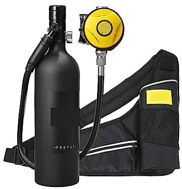 Bouteille de Plongée, Mini cylindre de plongée 1L, pompe à main de réservoir d'air de respirateur de plongée for l'équipement de plongée en apnée, équipement de plongée ,pour la plongée et le nettoyag