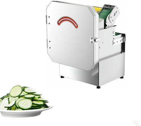 Pequeño cortador de verduras profesional,Cortadora eléctrica de verduras,Rebanadora de verduras,Grosor ajustable de 1,5 a 35 mm,Cuchilla de tres filos afilada,700 rpm