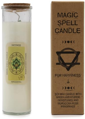 Magic Candle Candela di Soia Incantesimo Felicità con Pietre 280 gr