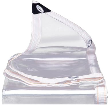 Transparente Plane PVC Hergestellt aus leichtem und strapazierfähigem Polyethylen-Material, 0.3mm Reiß- Und Kältebeständige Abdeckung für offene Balkone,Freien,Camping,usw.(White,1mx3m)