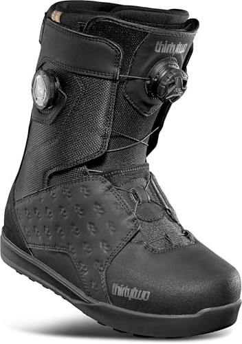ThirtyTwo Lashed Double Boa Snowboard Boots - Snowboard Boots with Dual-Zone Lacing & Grippy Outsole - Black/Grey - Size 8.5