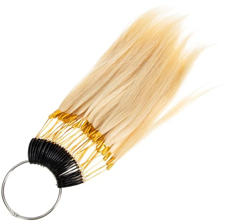 MOTHNUR Nuancier Extensions De Cheveux Humains Lisses 30 Mèches Taille Moyenne Anneau Ouverture Accessoires Salon Coiffure Test Coloration Professionnelle