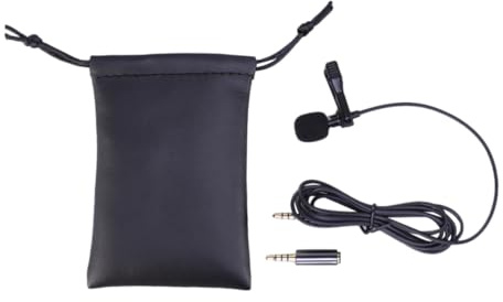 NUOBESTY Microphone à Pince pour Enregistrement Micro Lavalier avec Prise Plaquée Or Micro-Cravate pour Interviews, Vidéoconférences, Podcasts