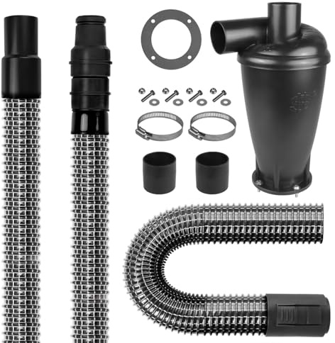 PRIMEBAG Zyklon Schlauch Set 2m mit 4m 50mm passend für Kärcher WD2 WD7 | Abscheider, WD3 WD4 WD5 WD6 Nass-/Trockensauger