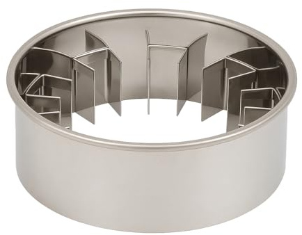 Taglia Pasticelle in Acciaio Inox – Stampino Rotondo con Lame Interne per Taglio Perfetto – Ideale per Pasticelle, Biscotti, Ravioli – Resistente, Professionale e Facile da Pulire D. 8 cm