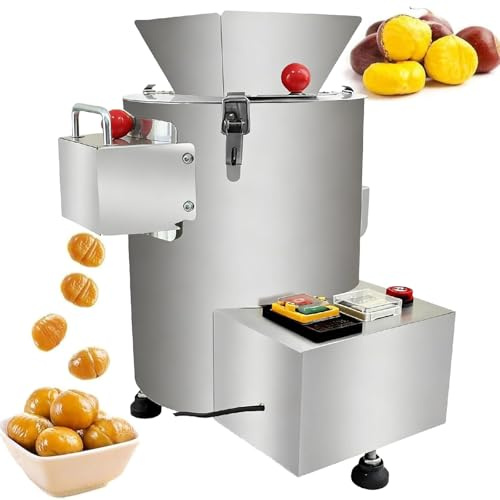 TozMvi Sgusciatrice per Castagne Professionale,velocità E Timer Regolabili con Cicalino, Strumento Automatico per Sgusciare E Pelare, Sgusciatrice Elettrica per Castagne di Diverse Dimensioni 12V