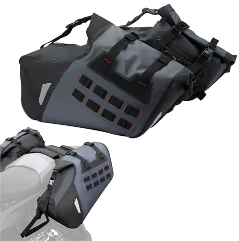 Motorrad-Satteltaschen, 30 L, wasserdichte Seitenhecktasche Aus PVC, 2 Stück, 15, Motorrad-Packtaschen Für Tenere 700 YZ250 YZ450F WR250F, Satteltaschen