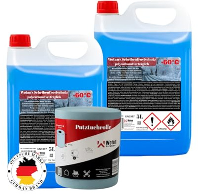 Wotan's Winter-Auto-Set: Scheibenreiniger bis -60°C KONZENTRAT, Putzrolle Putztuch