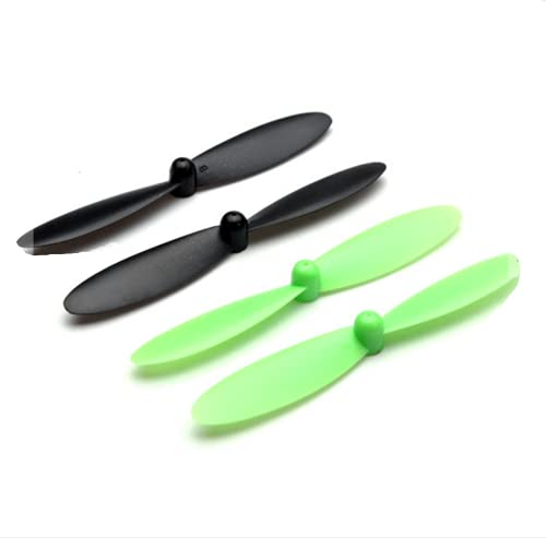 VUNIVERSUM 2 Set (8 Stück) Premium Rotorblätter Propeller Blade für Copter Drohne RC Video One Ladybird Quadrocopter 55mm Schwarz Grün Modellbau