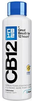 CB12 - Bain de bouche - Lutte contre la mauvaise haleine pendant 12 heures - Sans alcool - Arôme menthe - 250 ml