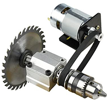 CHANCS 775 DIY Table Saw Mini Electric Circular Saw DC 24V 12000RPM Mini Cordless Drill Spindle Motor for Wood