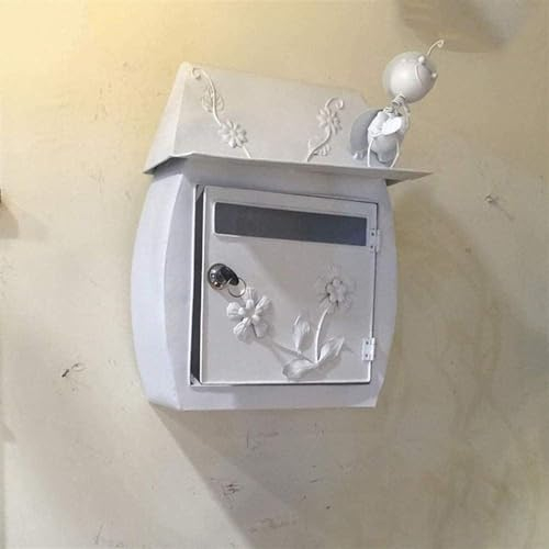 Briefkasten, wasserdicht, for den Außenbereich, mit Schloss, Briefkasten, ländlicher Retro-Wand-Posteingang, Villa-Briefkasten