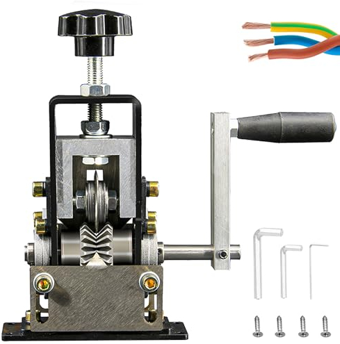 Denudeur Cable Fil Electrique Manuelle Automatique, 1-25 mm Machine a Denuder Le Cuivre, Pince a Denuder Electricien, Outil à Dénuder Les Déchets de Câbles pour le Recyclage Des Fils