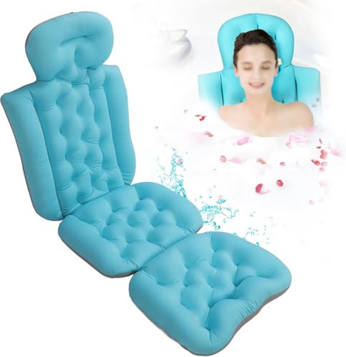 VBESTLIFE Ganzkörper-Badewannenkissen für die Badewanne, Dickes Badewannenkissen mit Starken Saugnäpfen, Luxuriöses Badewannenkissen für die Badewanne, Zur Unterstützung der Kopfstütze,