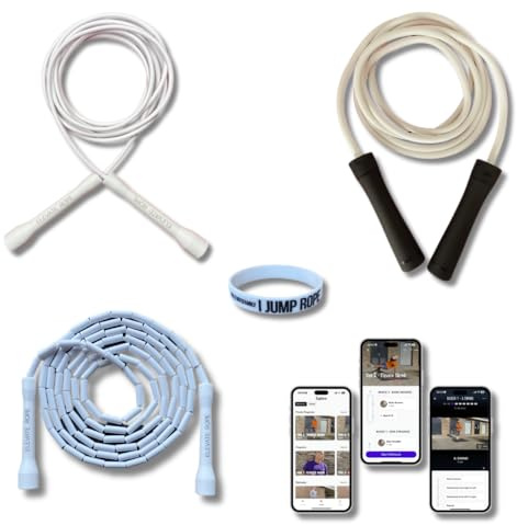 Elevate Rope Perlen-Springseil 3 m verstellbar, Beaded Rope | Segmentiertes Design gibt Rhythmus-Feedback, verhakt nicht, ideal für Footwork, Tempo und Cardio, gratis Trainings-App