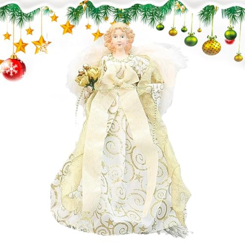 Weihnachtsbaum Engel Figur Engel Christbaumspitze mit Flügeln Urlaub Engel Baumschmuck Elegant Engel Baumspitze Engel Baumspitze für Weihnachten