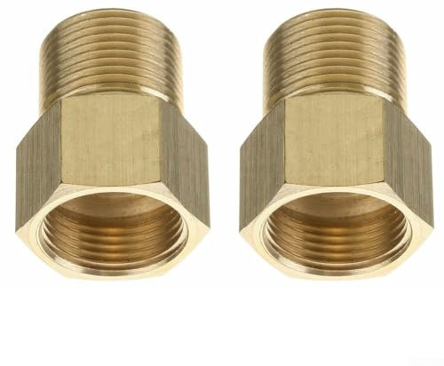 Hochdruck-Messing-Anschlüsse, M22 15 mm Stecker auf M22 14 mm Buchse, Adapter, 2 Stück