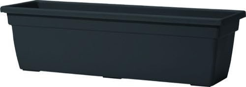 Acqua Tower Growing Systems Garden Container - Leonardo Window Box 24 - Black - Containers - Windowsill Planter - Plant Pots - Premium Quality Planter