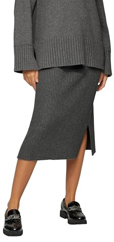 s.Oliver Elastischer Midi-Strickrock mit Seitenschlitz