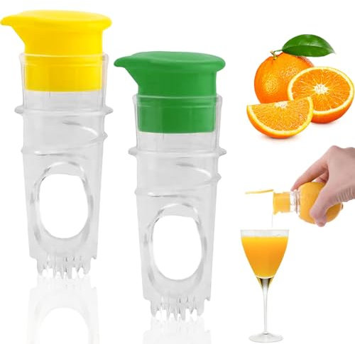 NCTNCX 2 Spremiagrumi Manuale Portatile, Spruzzatore Per Limone E Lime, Spremi Limone Con Tappo, adatto per limoni, arance e altri tipi di agrumi, più facile da usare