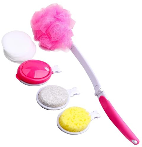 Badebürsten-Set für den Körper, Duschschwamm-Bürsten mit langem Griff – Lotion-Applikator für eine bessere Gesundheit der Haut, Set mit faltbaren Badebürsten für weiche